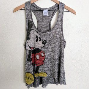 Disney Mickey Mouse Racerback Swing Tank Top Gray